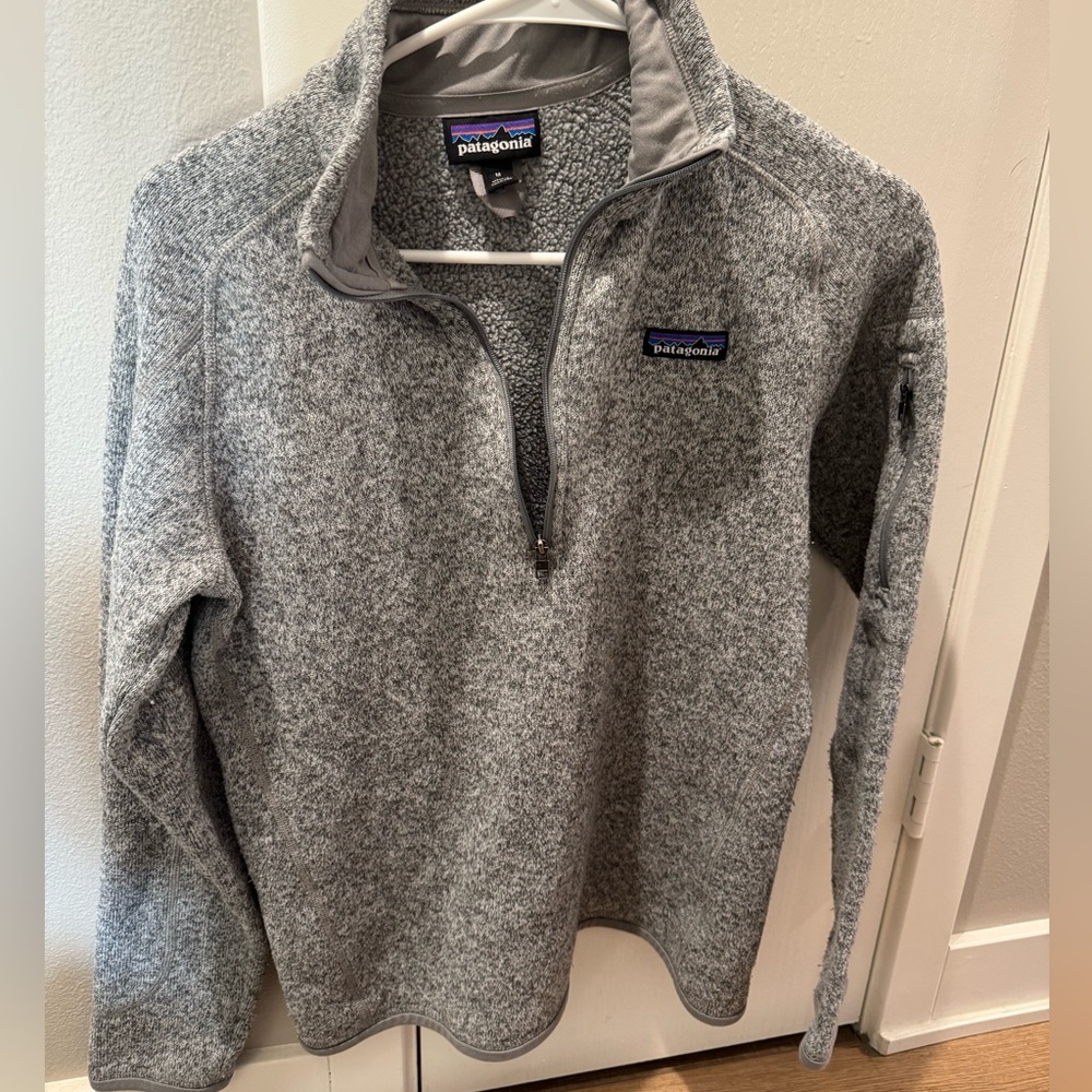 Patagonia Men's Heather Gray Quarter-Zip Fleece Pullover